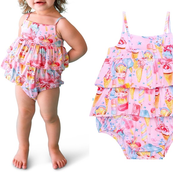 POSH PEANUT PRISCILLA TIERED ROMPER 3-6 Months - Picture 7 of 7